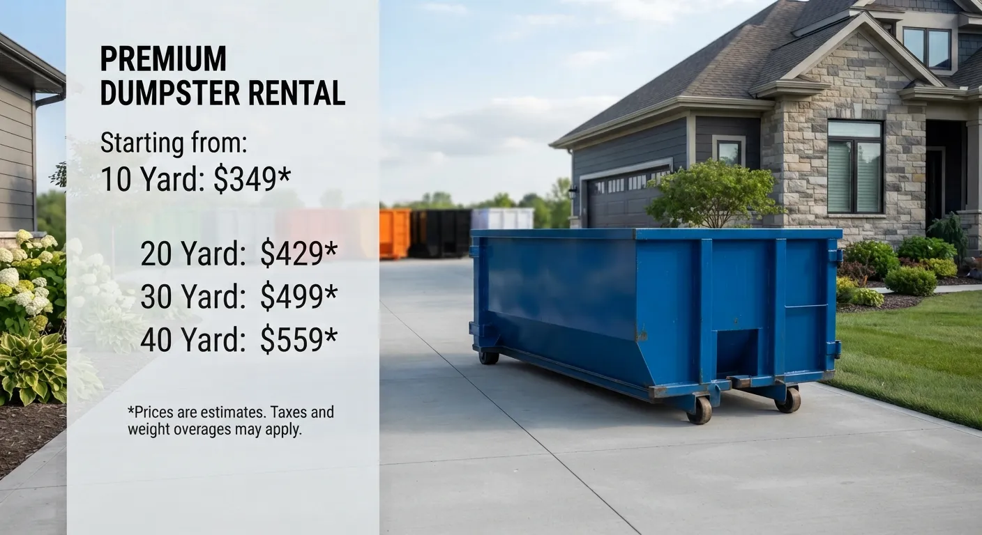 Dumpster Rental Cost in Eau Claire, WI